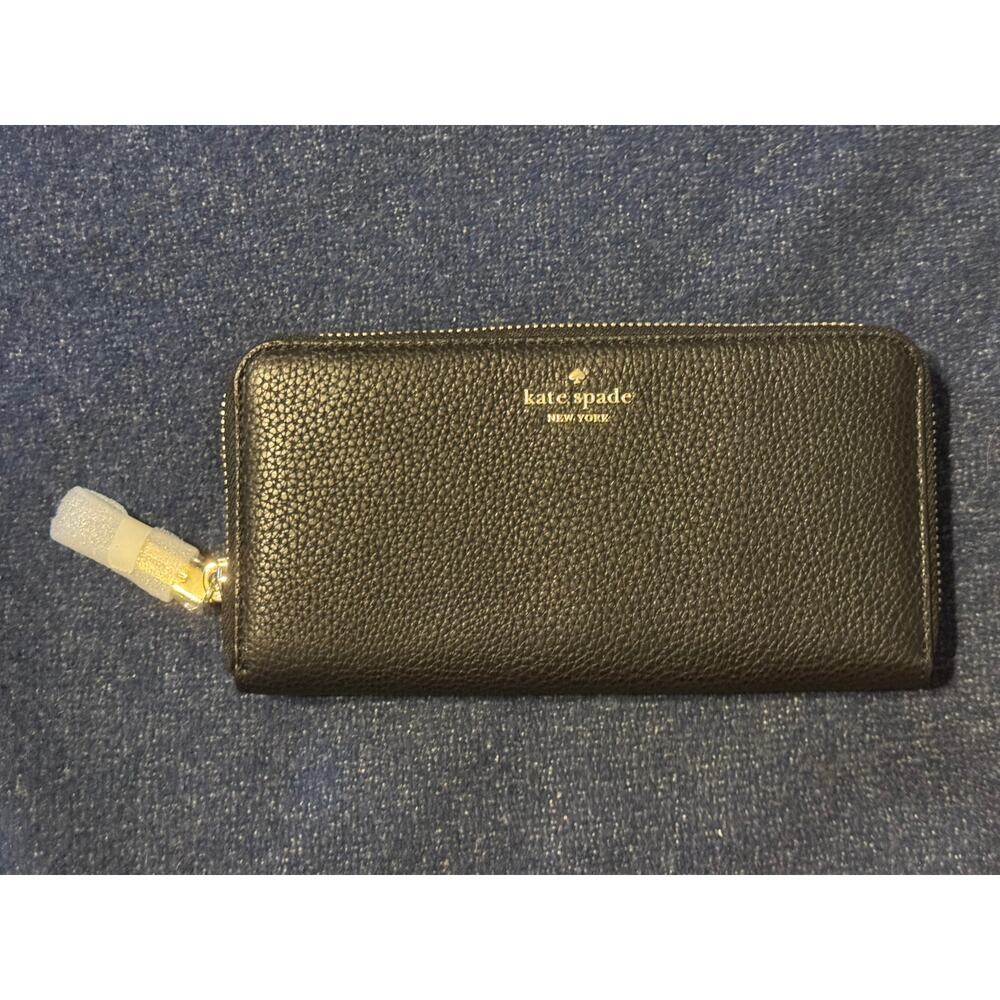 Kate Spade Dumpling Large Slim Bifold Wallet in Black